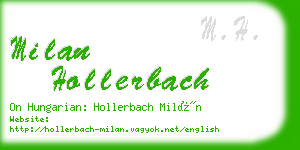 milan hollerbach business card